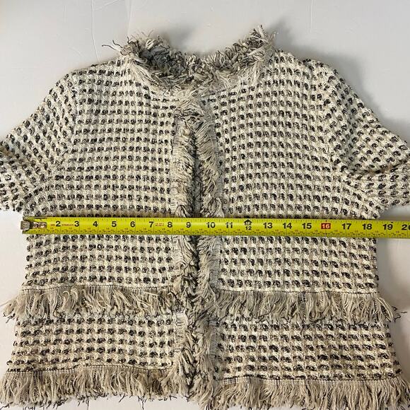 Chico's Black and White Textured Cardigan - Picture 10 of 11